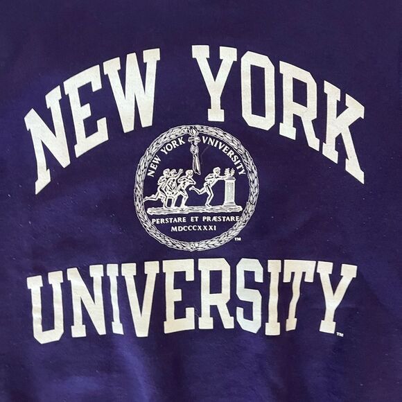 Retro NYU New York university bobcats sweatshirt XS Adam Sandler Alumni REDUCED - Picture 2 of 3